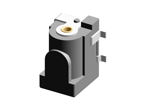 Wurth Elektronik, WR-DC Right Angle DC Socket Rated At 5.0A, 24.0 V, PCB Mount, length 9.0mm, Gold, Tin