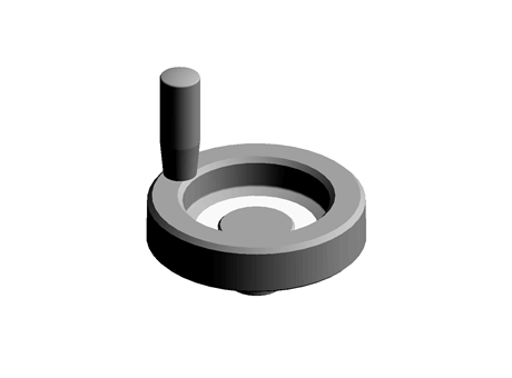 Rimmed phenolic handwheel,125mm dia