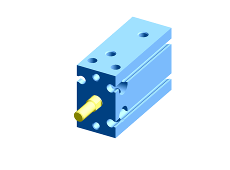 SMC Pneumatic Multi-Mount Cylinder CU Series, Double Action, Single Rod, 16mm Bore, 10mm stroke