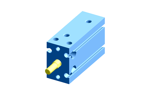 SMC Pneumatic Multi-Mount Cylinder CU Series, Double Action, Single Rod, 16mm Bore, 15mm stroke