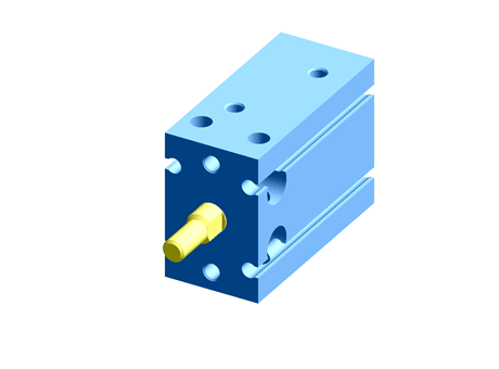 SMC Pneumatic Multi-Mount Cylinder CU Series, Double Action, Single Rod, 20mm Bore, 10mm stroke