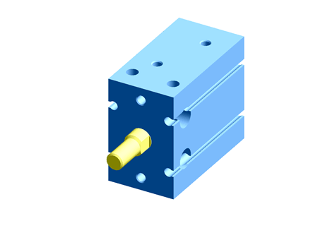 SMC Pneumatic Multi-Mount Cylinder CU Series, Double Action, Single Rod, 25mm Bore, 10mm stroke