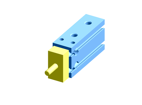 SMC Pneumatic Multi-Mount Cylinder CUK Series, Double Action, Single Rod, 10mm Bore, 10mm stroke