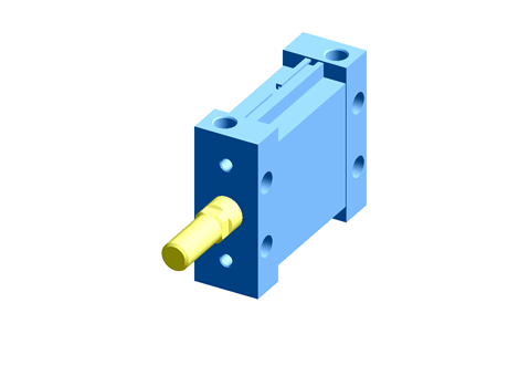 SMC Pneumatic Multi-Mount Cylinder MU Series, Double Action, Single Rod, 32mm Bore, 25mm stroke