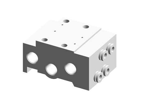 SMC 2 stations G 1/8 Manifold 1/8 in G