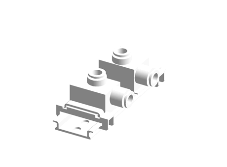 SMC 2 stations Metric M5 x 0.8 Manifold Base M5 x 0.8 Metric
