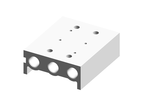 SMC 2 stations G 1/8 Manifold 1/8 in G