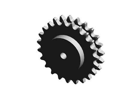 DUPLEX SPROCKET WITH SINGLE HUB AND ROUG