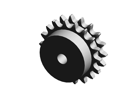 DUPLEX SPROCKET WITH SINGLE HUB AND ROUG