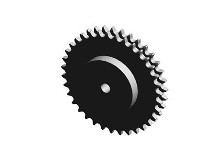 DUPLEX SPROCKET WITH SINGLE HUB AND ROUG