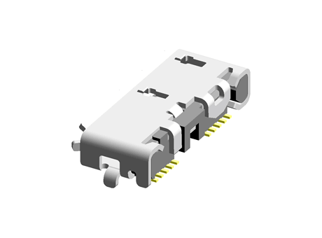 Hirose ZX360系列 直角 母座 微型 USB, B型 v3.0, 30 V 交流, 1A