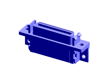 Hirose DX Series, Male 36 Pin Right Angle Through Hole SCSI Connector 1.27mm Pitch, Plug In, Quick Latch