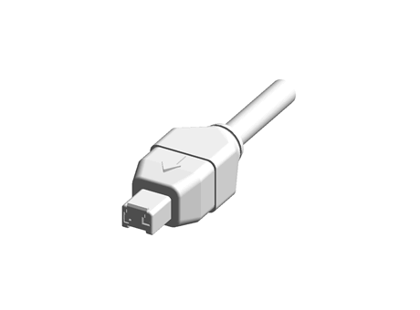 Hirose 1.9m Power Cable, Plug, 5 A, 30 V ac, 42 V dc