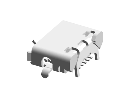 Hirose ZX系列 直角 通孔安装 母座 微型 USB 连接器, AB型 v2.0, 30 V 交流, 1A