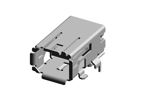 TE Connectivity Surface Mount Right Angle Mini I/O Connector Female, 8 Way, Shielded
