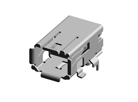 TE Connectivity Surface Mount Right Angle Mini I/O Connector Female, 8 Way, Shielded