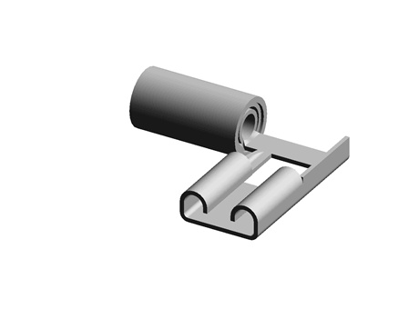 RS Group - Fichiers CAO gratuits - Cosse drapeau, Isolé Bleu 14AWG 2mm² ...