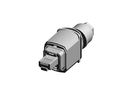 RS Group - 免费 CAD 模型 - TE Connectivity RJ45 插头, 公插, 电缆安装型, Cat6a RJ45连接 ...