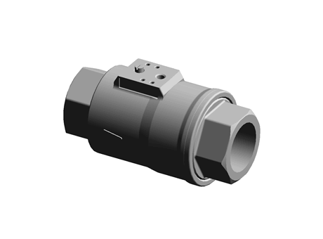 2in NC electro pneumatic axial valve