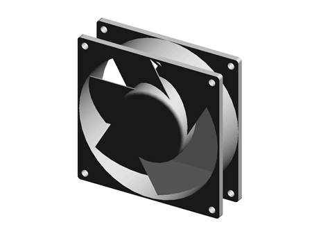 DC Axial Fan, 92 x 92 x 25.4mm, 72m³/h, 1.6W, 12 V dc
