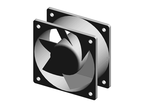 DC Axial Fan, 60 x 60 x 25.4mm, 25m³/h, 0.7W, 12 V dc