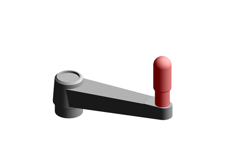 Polymer handle w/steel insert,162mm L