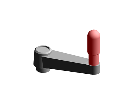 Polymer handle w/steel insert,128mm L