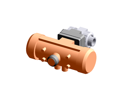 Pneumatic Ball Valve, 20mm PVC, N/C