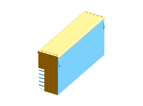 110way 5 row right angle shielded socket