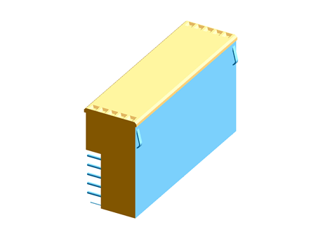 95 way 5 row right angle shielded socket