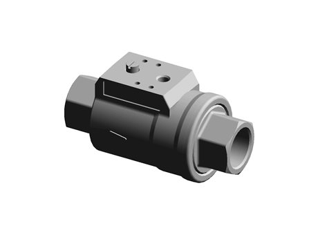 1in NC electro pneumatic axial valve