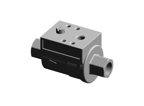 3/8in NC electro pneumatic axial valve