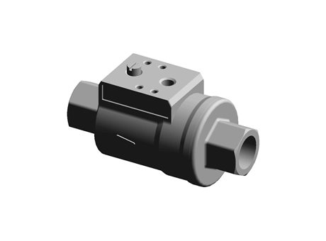 3/4in NC electro pneumatic axial valve