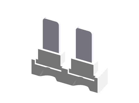 Connecting comb 2-pole