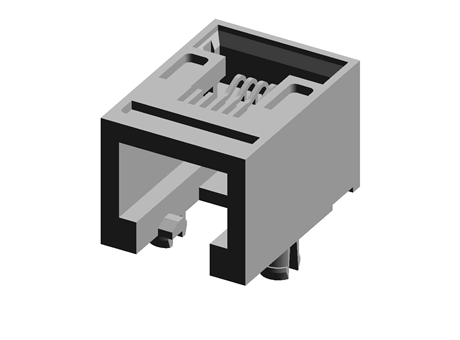 Molex 6P/6C Right Angle Through Hole Female RJ12 UTP RJ12 Connector