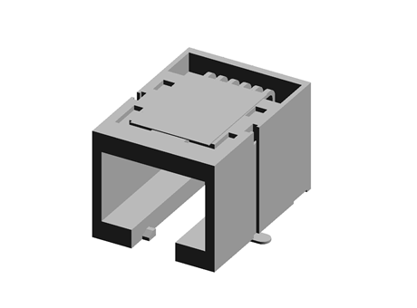 Molex Cat3 6P/6C Right Angle Surface Mount Female RJ12 UTP RJ12 Connector