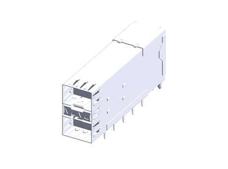 Molex 75640 Series, 2 Port 40 Way Male Stacked SFP Connector