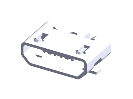 Molex 直角 母座 微型 USB 连接器, B型, 30 V 交流, 1 A, 1.8 A 47346