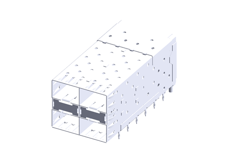 Molex 75759 Series, 4 Port 80 Way Female SFP Connector