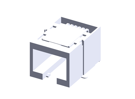Molex Cat3 6P/6C Right Angle Surface Mount Female RJ12 UTP RJ12 Connector
