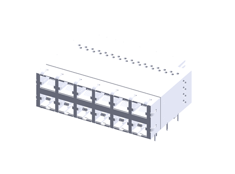 HyperJack 1000 2x6 PoE Module w/ LEDS