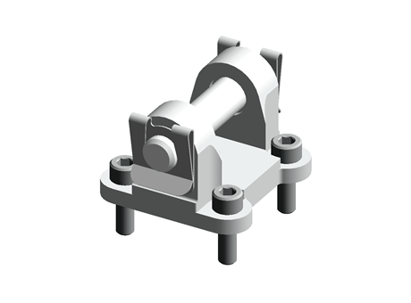 Coated Aluminium Swivel Flange, 40mm