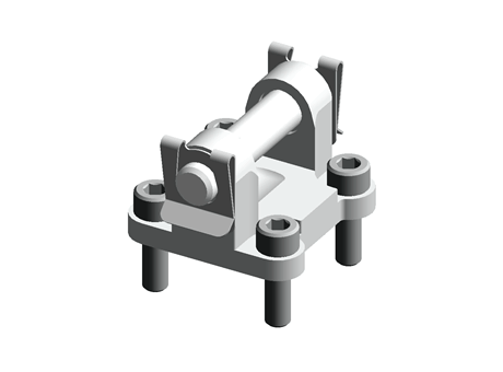 Coated Aluminium Swivel Flange, 32mm