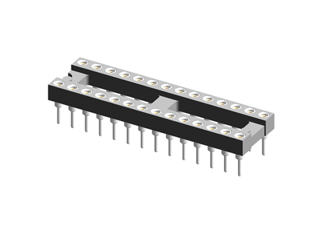 2.54mm PCB mount dual row IC socket, 42P