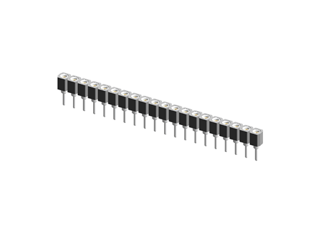 2.54mm PCB mount dual row IC socket, 8P