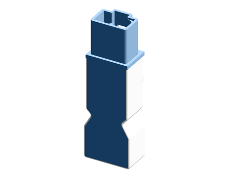 GESIS 2 POLE MALE CONNECTOR BLUE 50V