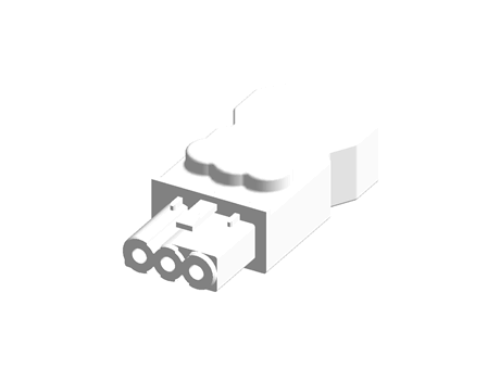 GESIS 3 POLE FEMALE CONNECTOR WHITE