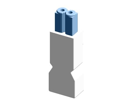 GESIS 2 POLE FEMALE CONNECTOR BLUE 50V