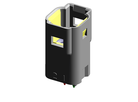 Board Mount 2 pin plug (white)