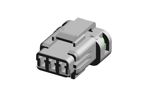3 pin receptacle, 1.0 to 1.3mm (white)